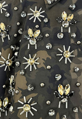 PINKO BARENGO CAMICIA MULTI VERDE