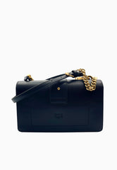 PINKO LOVE ONE MINI BUCKLE NERO ORO