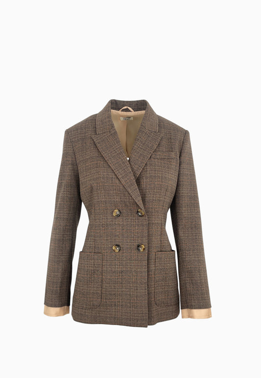 LIU-JO BLAZER MARRONE CHECK
