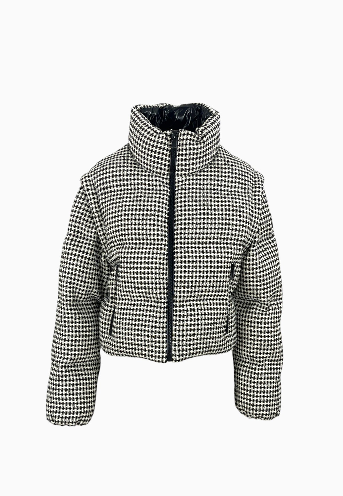 PINKO DABOECIA IMBOTTITO TWEED BIANCO NERO