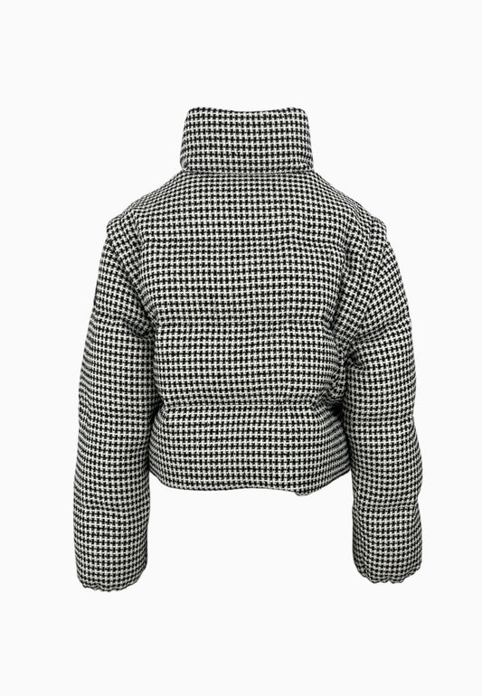 PINKO DABOECIA IMBOTTITO TWEED BIANCO NERO