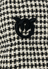 PINKO DABOECIA IMBOTTITO TWEED BIANCO NERO