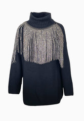 PINKO CAMARO MAGLIA RICAMO NERO