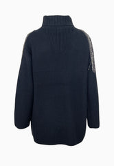 PINKO CAMARO MAGLIA RICAMO NERO