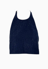 PINKO ARBAIA TOP STRASS BLU