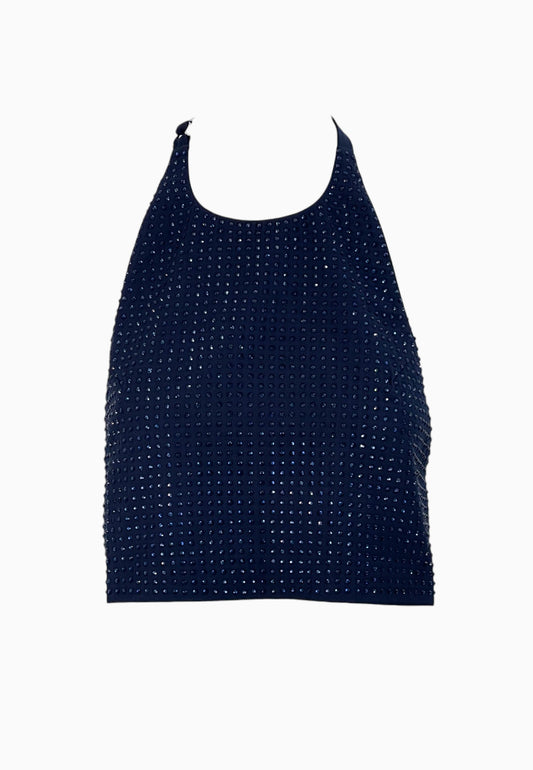 PINKO ARBAIA TOP STRASS BLU