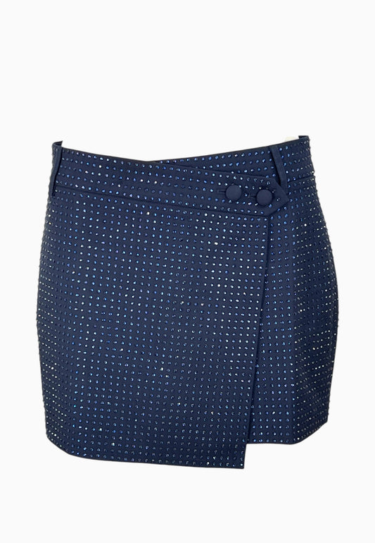 PINKO SOAVE GONNA STRASS BLU