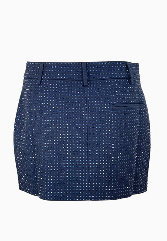 PINKO SOAVE GONNA STRASS BLU