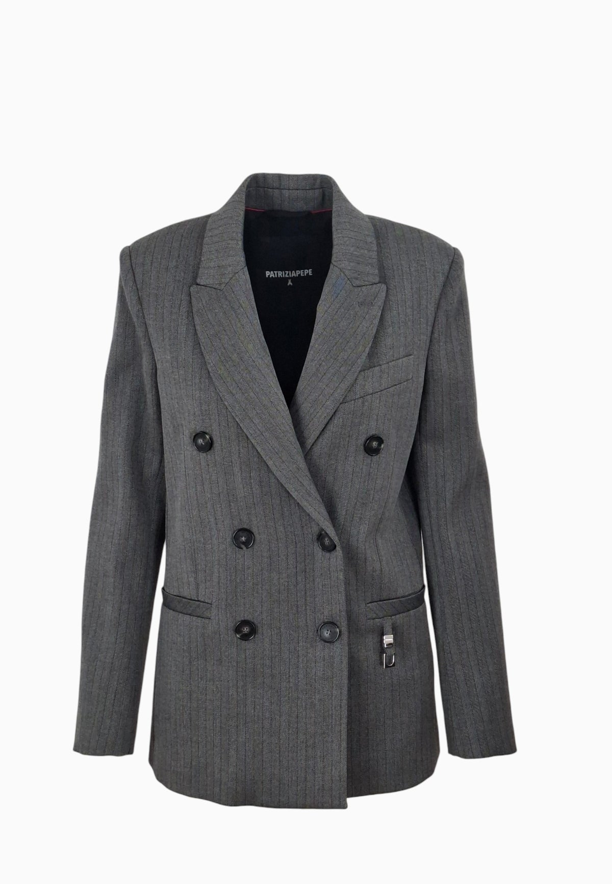 PATRIZIA PEPE GIACCA DOPPIOPETTO SPIGATA GRAY