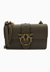 PINKO LOVE ONE MINI BUCKLE GRIGIO TORTORA