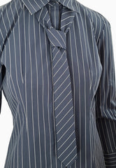 PATRIZIA PEPE CAMICIA A RIGHE BLU