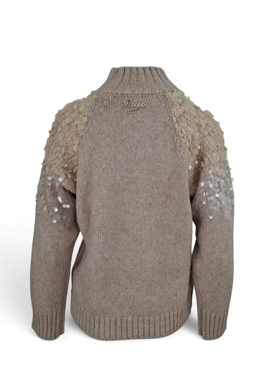LIU-JO MAGLIA FULL PAILLETTES GOLD