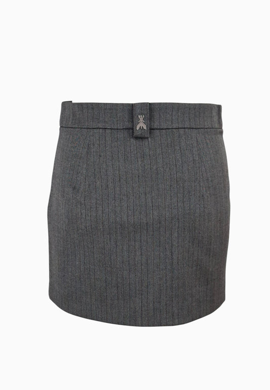 PATRIZIA PEPE GONNA MINI SPIGATO GRAY