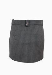 PATRIZIA PEPE GONNA MINI SPIGATO GRAY