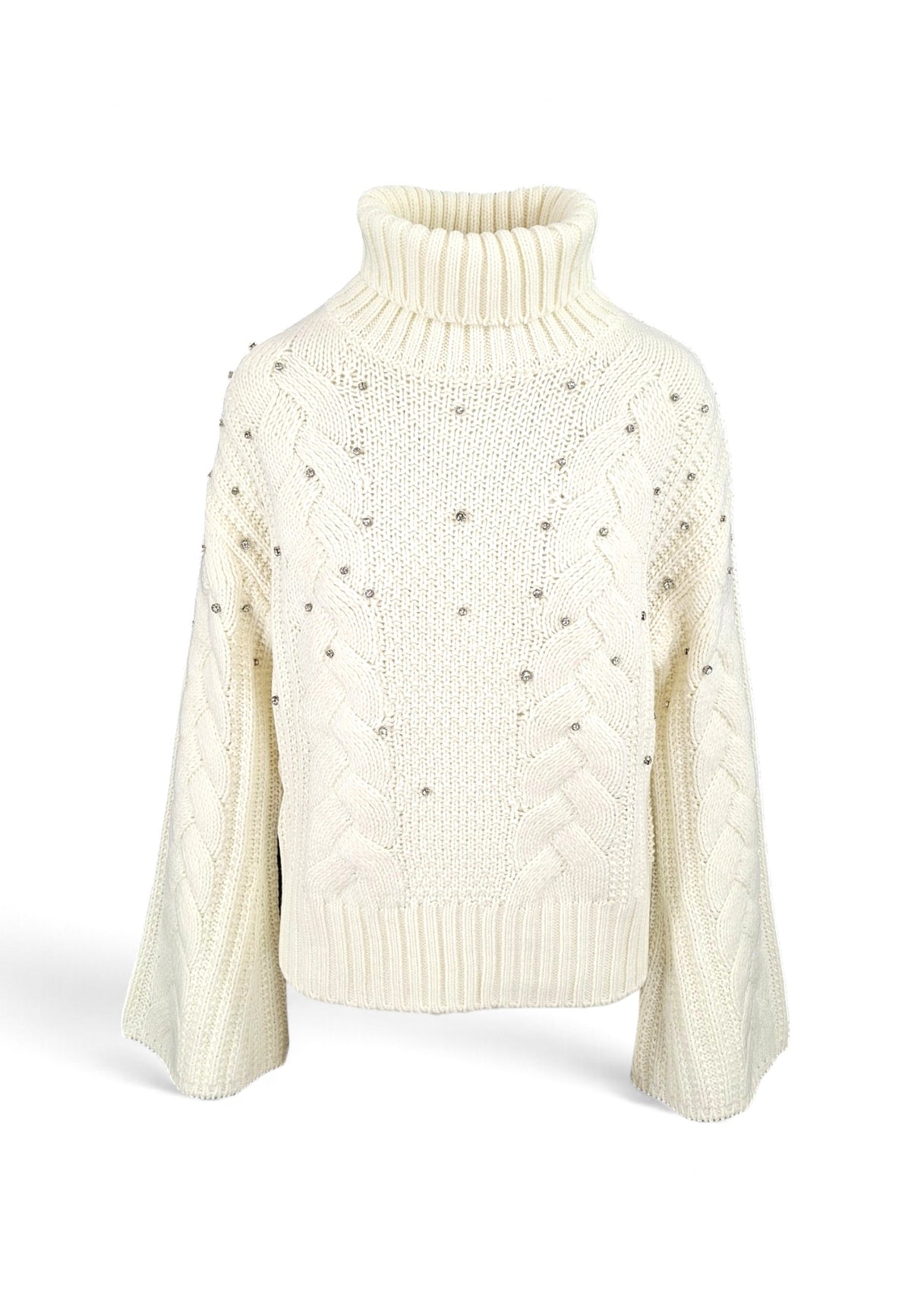 LIU-JO MAGLIA STRASS BIANCO