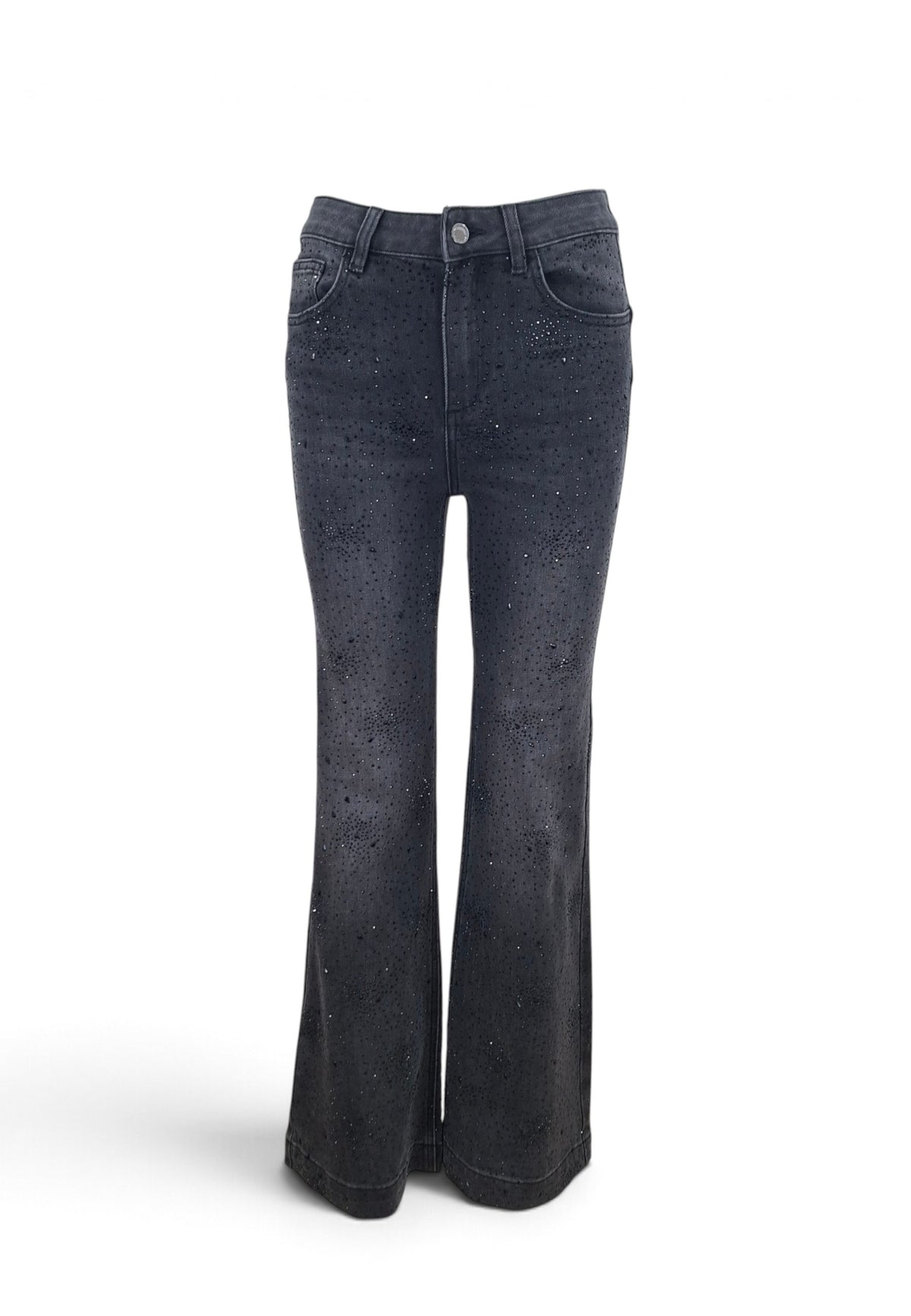 LIU-JO PANTALONE FLARE GAM DENIM BLACK