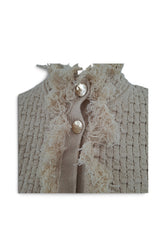 LIU-JO GIACCA MAGLIA PANNA
