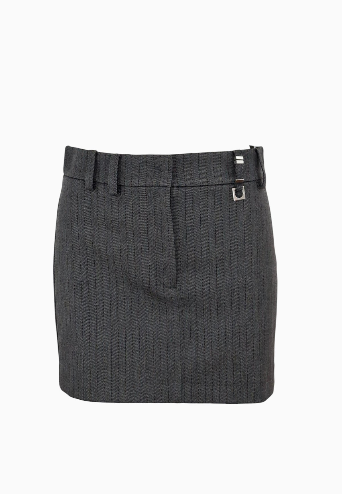 PATRIZIA PEPE GONNA MINI SPIGATO GRAY