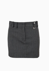 PATRIZIA PEPE GONNA MINI SPIGATO GRAY