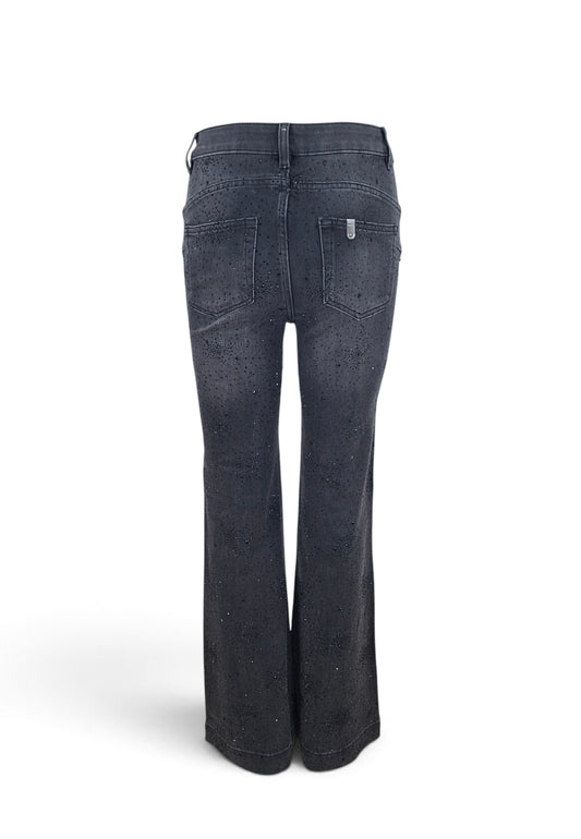 LIU-JO PANTALONE FLARE GAM DENIM BLACK