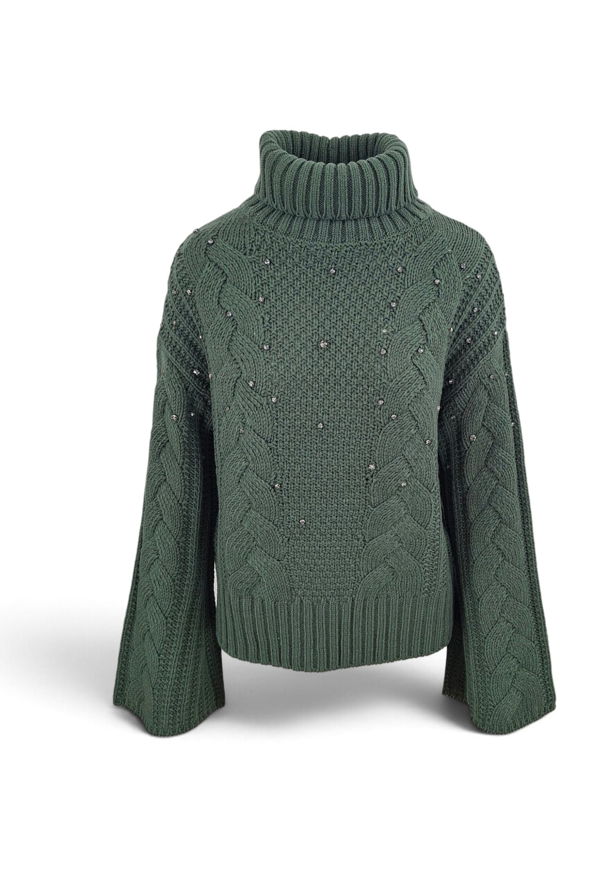 LIU-JO MAGLIA STRASS GREEN