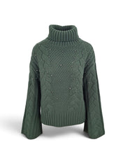 LIU-JO MAGLIA STRASS GREEN