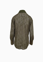 PINKO MAGLIOCCO CAMICIA PIZZO VERDE
