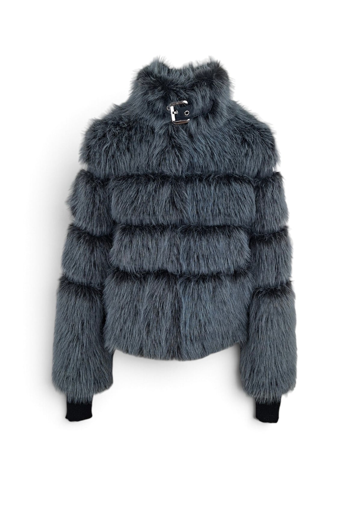 PATRIZIA PEPE BOMBER ECOPELLICCIA BLUE MELANGE