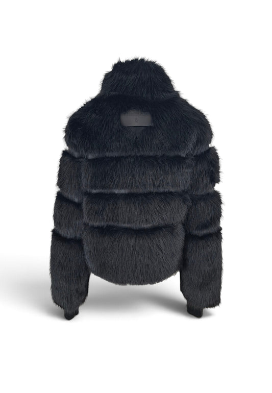 PATRIZIA PEPE BOMBER ECOPELLICCIA NERO