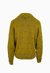 PINKO PIGOLIO PULL  STRASS GREEN