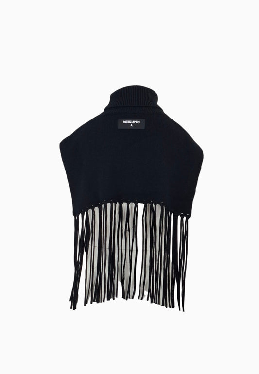 PATRIZIA PEPE PONCHO NERO