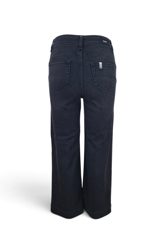 LIU-JO PANTALONE JEANS FULL STRASS BLACK