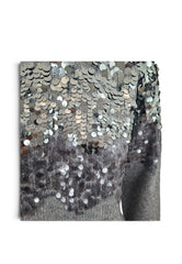 LIU-JO MAGLIA FULL PAILLETTES GRIGIO