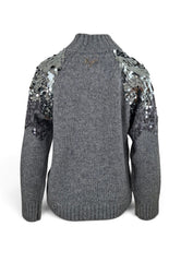 LIU-JO MAGLIA FULL PAILLETTES GRIGIO