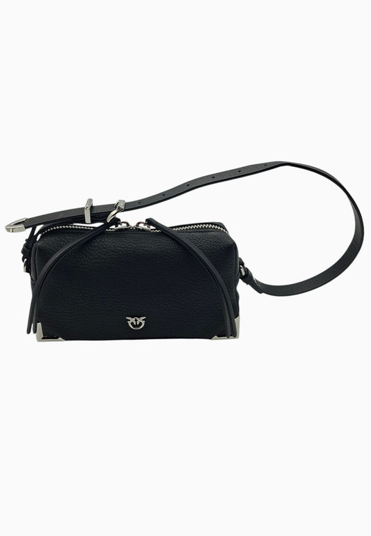 PINKO BAULETTO TRITTICO MINI SHEEP NERO ARGENTO