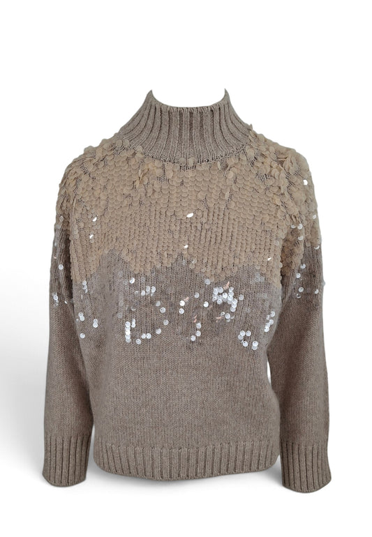 LIU-JO MAGLIA FULL PAILLETTES GOLD