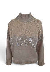 LIU-JO MAGLIA FULL PAILLETTES GOLD