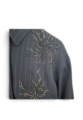 LIU-JO GIACCA RICAMATA GREY