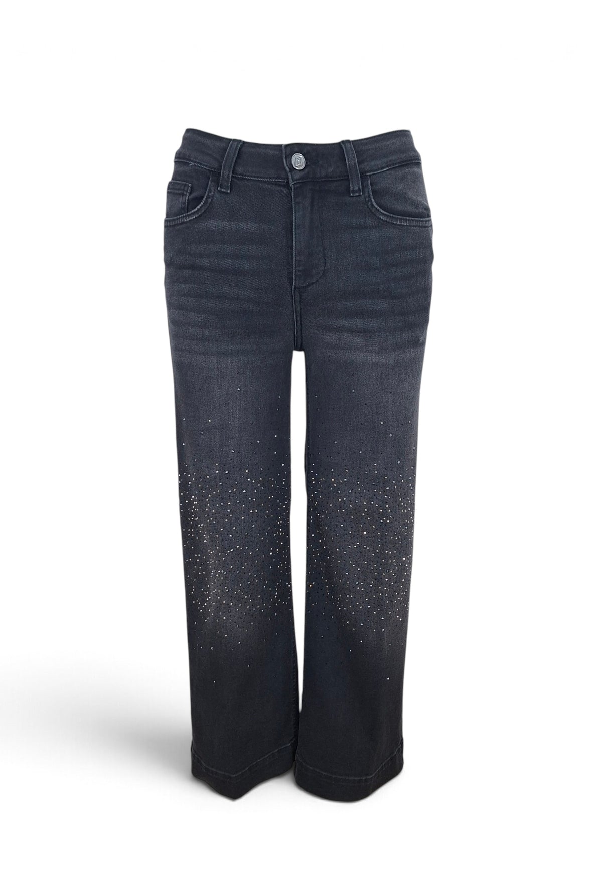 LIU-JO PANTALONE JEANS FULL STRASS BLACK