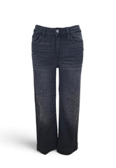 LIU-JO PANTALONE JEANS FULL STRASS BLACK