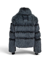 PATRIZIA PEPE BOMBER ECOPELLICCIA BLUE MELANGE