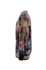 MAXI CARDIGAN CHINE FLOWERS DEGRADE