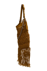 CROSSROADS FRINGE BAG METAL WEAVING
