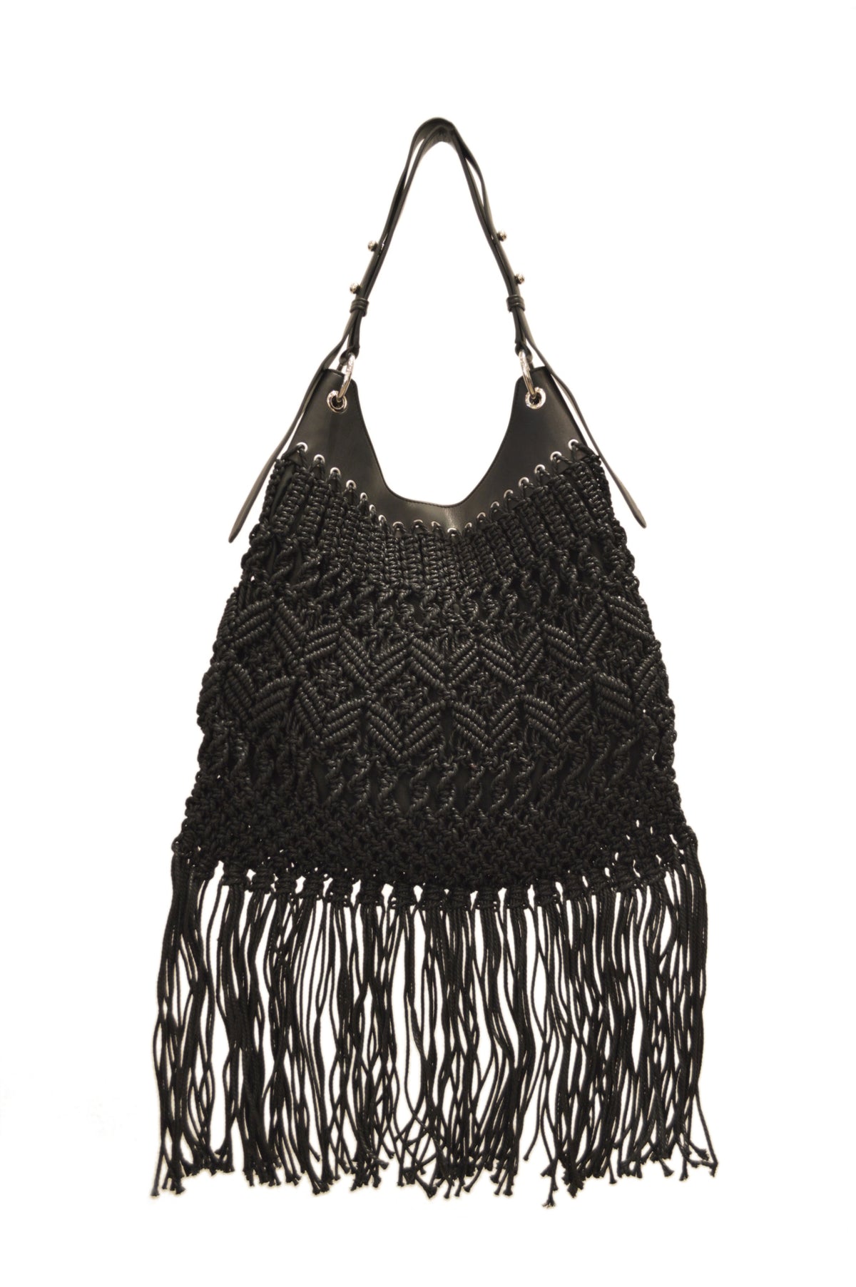 CROSSROADS FRINGE BAG METAL WEAVING