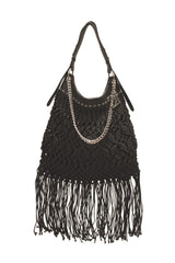 CROSSROADS FRINGE BAG METAL WEAVING