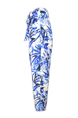 BLUE MODERN FOLIAGE PANT
