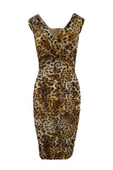 LEOPARD MESH DRESS
