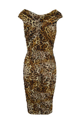 LEOPARD MESH DRESS