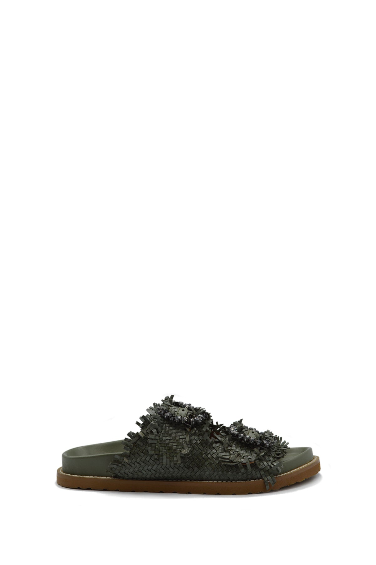 LEATHER SANDAL JEWEL BUCKLE