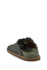 LEATHER SANDAL JEWEL BUCKLE